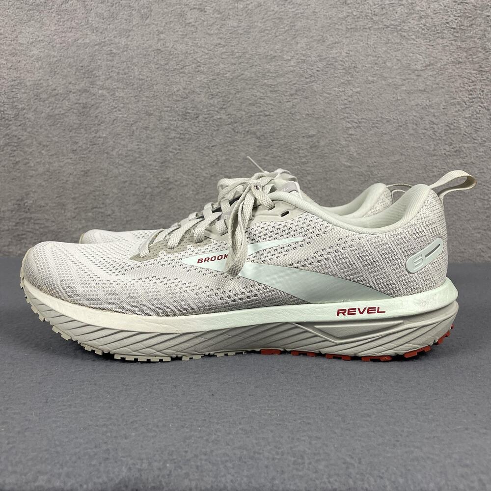 Brooks Revel Running Shoes Womens Size 10.5 Gray White Knit Road Neutral 120386 - Picture 10 of 15